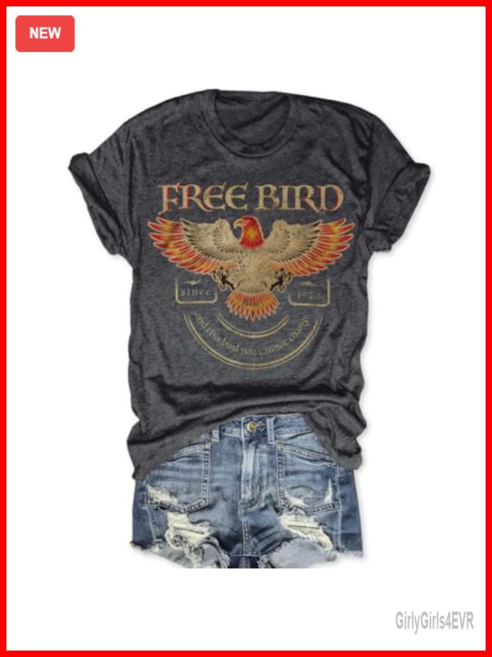 Women Vintage Rock Band Graphic Tee Short Sleeve Concert T-Shirt